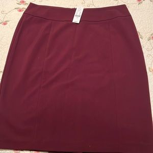 Straight skirt, size 10 new with tags from New York and Company cranberry color